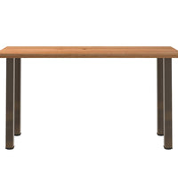 Bartisch Hellbraun 200x80x102 cm Massivholz Eiche Rechteckig