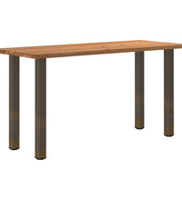 Bartisch Hellbraun 200x80x102 cm Massivholz Eiche Rechteckig