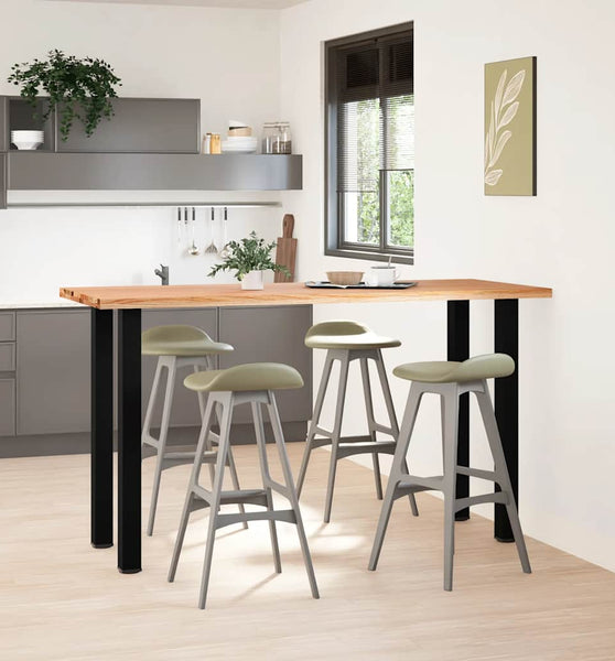 Bartisch Hellbraun 200x80x112 cm Massivholz Eiche Rechteckig