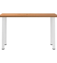 Bartisch Hellbraun 200x80x112 cm Massivholz Eiche Rechteckig