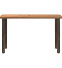 Bartisch Hellbraun 200x80x112 cm Massivholz Eiche Rechteckig