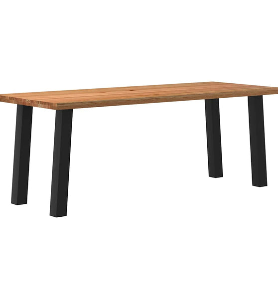 Esstisch Hellbraun 200x80x74 cm Massivholz Eiche Rechteckig