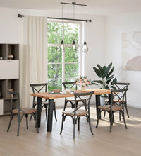 Esstisch Hellbraun 200x80x74 cm Massivholz Eiche Rechteckig