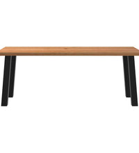 Esstisch Hellbraun 200x80x74 cm Massivholz Eiche Rechteckig