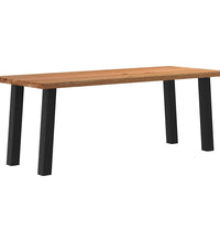 Esstisch Hellbraun 200x80x74 cm Massivholz Eiche Rechteckig