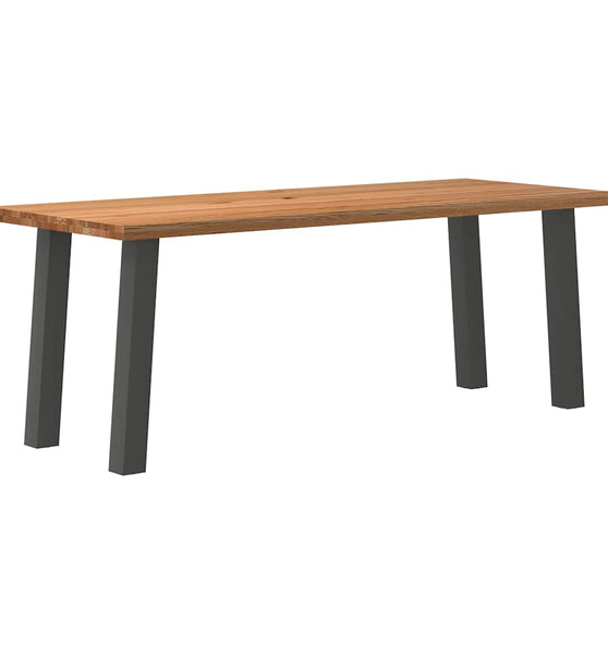 Esstisch Hellbraun 200x80x74 cm Massivholz Eiche Rechteckig