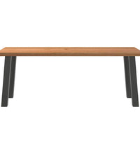 Esstisch Hellbraun 200x80x74 cm Massivholz Eiche Rechteckig