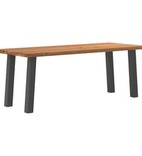 Esstisch Hellbraun 200x80x74 cm Massivholz Eiche Rechteckig