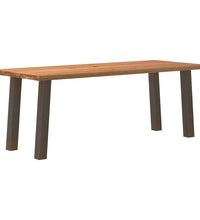 Esstisch Hellbraun 200x80x74 cm Massivholz Eiche Rechteckig