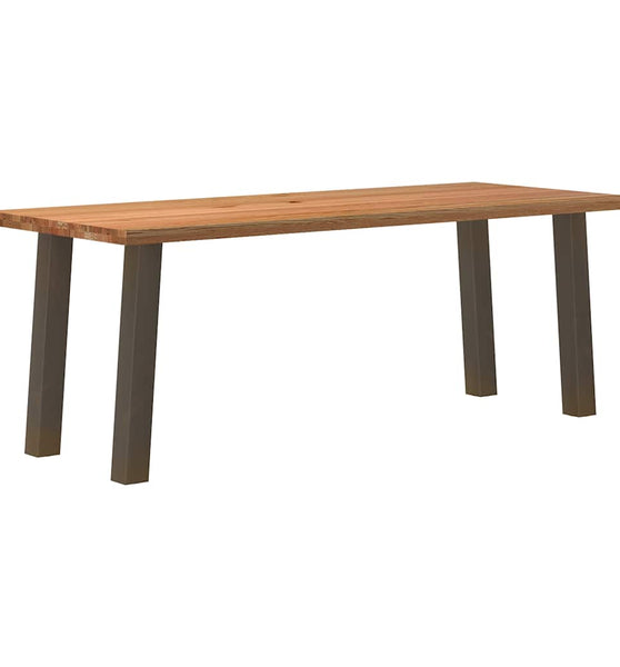 Esstisch Hellbraun 200x80x74 cm Massivholz Eiche Rechteckig