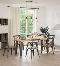 Esstisch Hellbraun 200x80x74 cm Massivholz Eiche Rechteckig