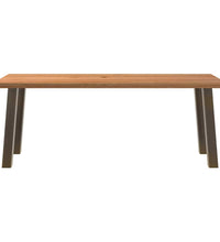 Esstisch Hellbraun 200x80x74 cm Massivholz Eiche Rechteckig