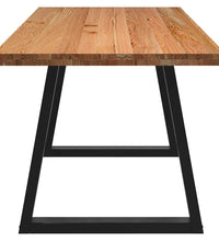 Esstisch Hellbraun 200x80x74 cm Massivholz Eiche Rechteckig