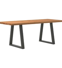 Esstisch Hellbraun 200x80x74 cm Massivholz Eiche Rechteckig