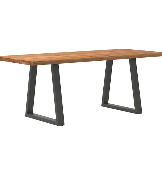 Esstisch Hellbraun 200x80x74 cm Massivholz Eiche Rechteckig