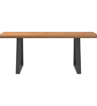 Esstisch Hellbraun 200x80x74 cm Massivholz Eiche Rechteckig