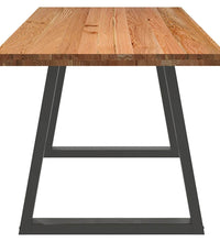 Esstisch Hellbraun 200x80x74 cm Massivholz Eiche Rechteckig