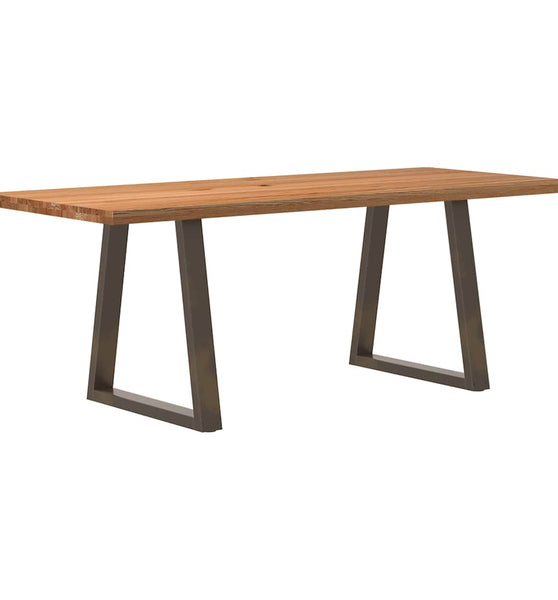 Esstisch Hellbraun 200x80x74 cm Massivholz Eiche Rechteckig