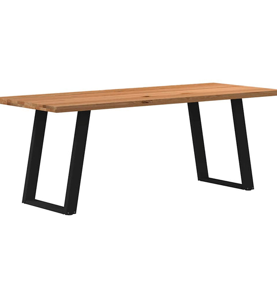 Esstisch Hellbraun 200x80x74 cm Massivholz Eiche Rechteckig