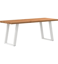 Esstisch Hellbraun 200x80x74 cm Massivholz Eiche Rechteckig