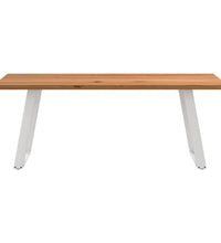 Esstisch Hellbraun 200x80x74 cm Massivholz Eiche Rechteckig