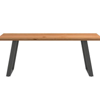 Esstisch Hellbraun 200x80x74 cm Massivholz Eiche Rechteckig