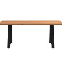 Esstisch Hellbraun 200x80x74 cm Massivholz Eiche Rechteckig