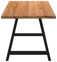 Esstisch Hellbraun 200x80x74 cm Massivholz Eiche Rechteckig