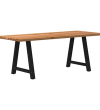 Esstisch Hellbraun 200x80x74 cm Massivholz Eiche Rechteckig