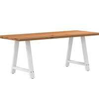 Esstisch Hellbraun 200x80x74 cm Massivholz Eiche Rechteckig