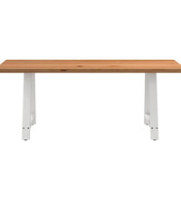 Esstisch Hellbraun 200x80x74 cm Massivholz Eiche Rechteckig