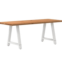 Esstisch Hellbraun 200x80x74 cm Massivholz Eiche Rechteckig