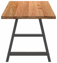 Esstisch Hellbraun 200x80x74 cm Massivholz Eiche Rechteckig