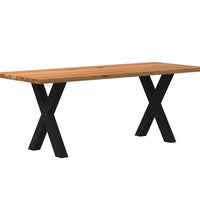 Esstisch Hellbraun 200x80x74 cm Massivholz Eiche Rechteckig