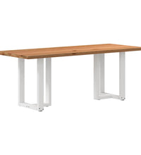 Esstisch Hellbraun 200x80x74 cm Massivholz Eiche Rechteckig