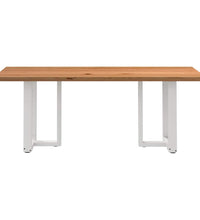 Esstisch Hellbraun 200x80x74 cm Massivholz Eiche Rechteckig