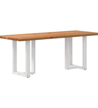 Esstisch Hellbraun 200x80x74 cm Massivholz Eiche Rechteckig