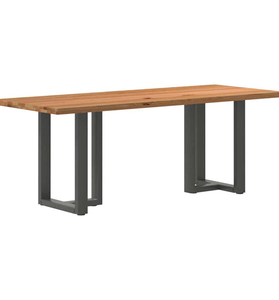 Esstisch Hellbraun 200x80x74 cm Massivholz Eiche Rechteckig