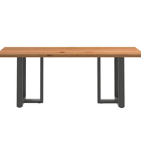 Esstisch Hellbraun 200x80x74 cm Massivholz Eiche Rechteckig