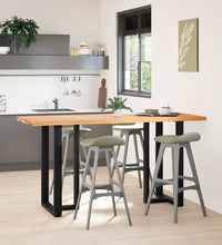 Bartisch Hellbraun 200x80x92 cm Massivholz Eiche Rechteckig