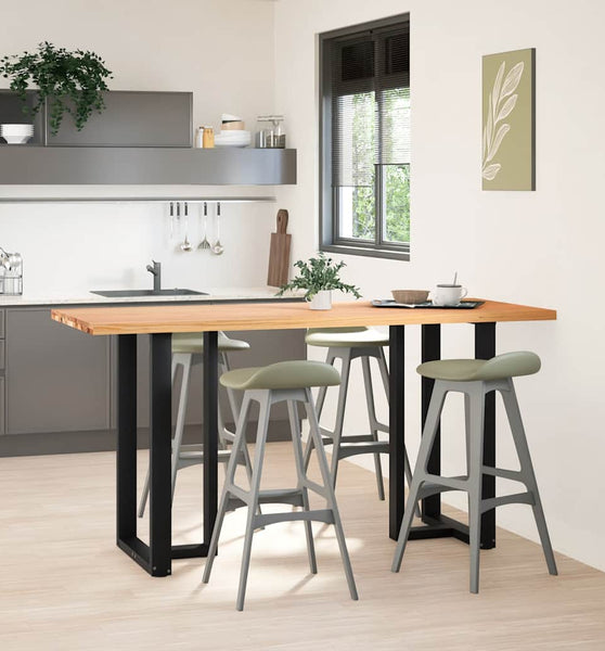 Bartisch Hellbraun 200x80x92 cm Massivholz Eiche Rechteckig