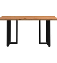 Bartisch Hellbraun 200x80x92 cm Massivholz Eiche Rechteckig