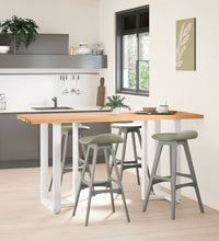 Bartisch Hellbraun 200x80x92 cm Massivholz Eiche Rechteckig