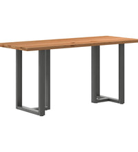 Bartisch Hellbraun 200x80x92 cm Massivholz Eiche Rechteckig