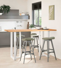 Bartisch Hellbraun 200x80x102 cm Massivholz Eiche Rechteckig