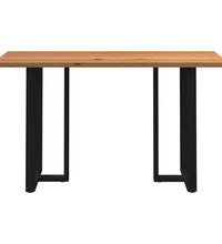 Bartisch Hellbraun 200x80x112 cm Massivholz Eiche Rechteckig