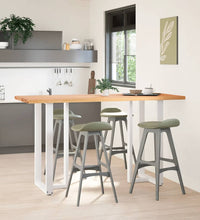 Bartisch Hellbraun 200x80x112 cm Massivholz Eiche Rechteckig