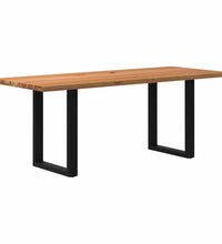 Esstisch Hellbraun 200x80x74 cm Massivholz Eiche Rechteckig