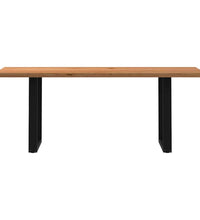 Esstisch Hellbraun 200x80x74 cm Massivholz Eiche Rechteckig