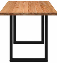 Esstisch Hellbraun 200x80x74 cm Massivholz Eiche Rechteckig